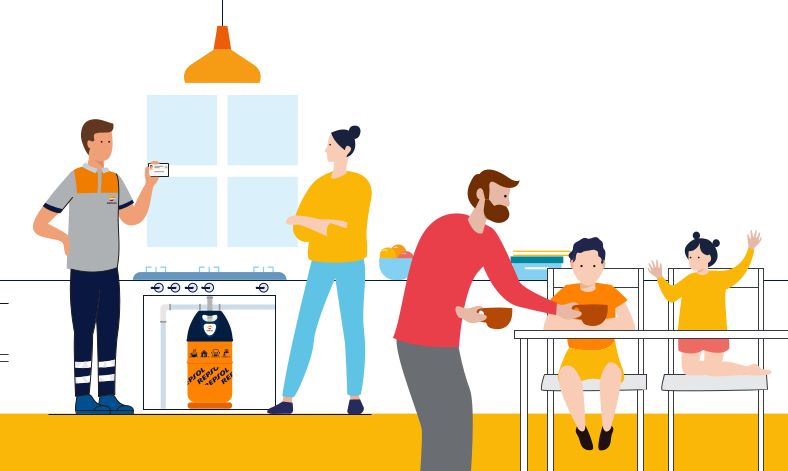 Ilustración Servicio Oficial de Repsol Residencial